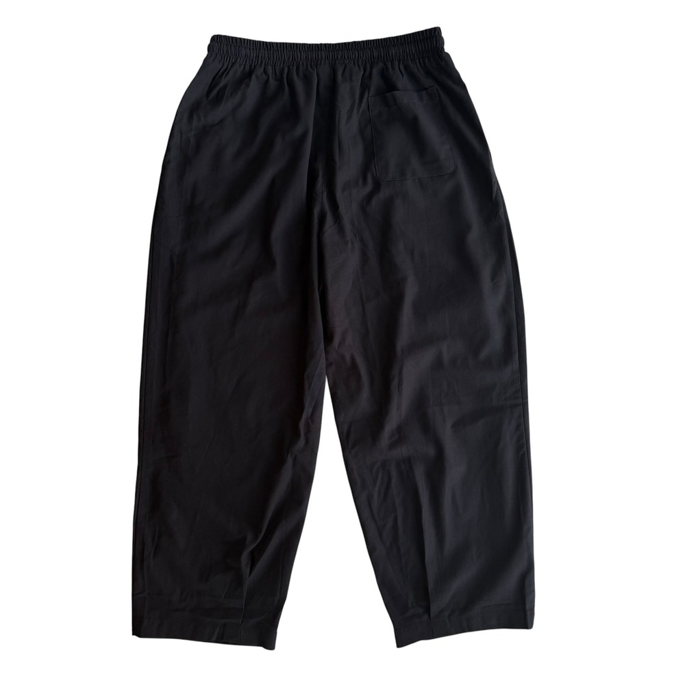 COOFANDY Women M Black Cotton Rayon Wide Leg Drawstring Cropped Pants Boho Beach - Picture 3 of 12